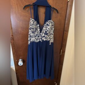Faviana navy cocktail dress size 16 New